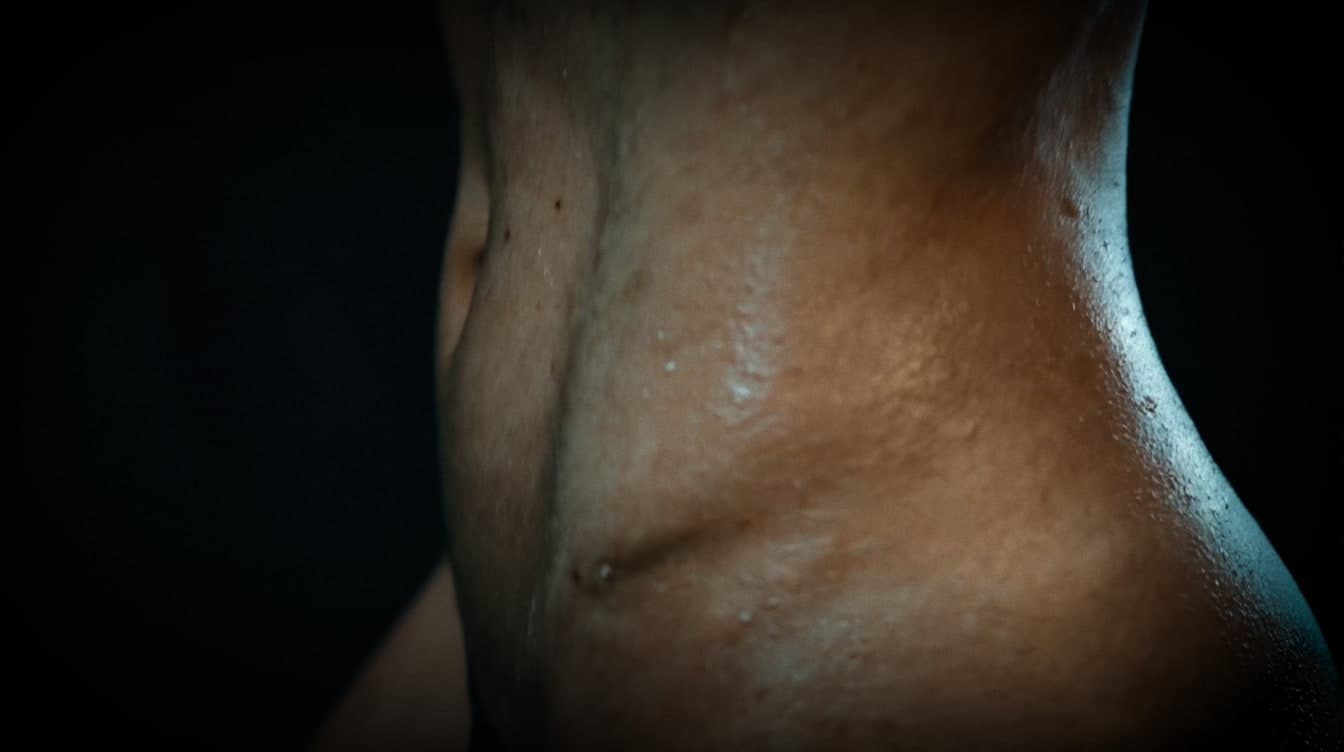 Side profile of torso