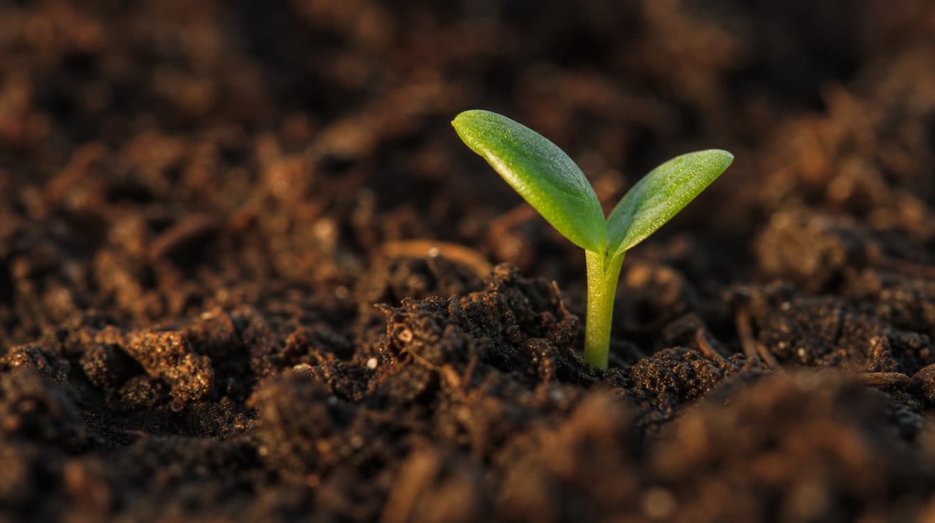 Plant sprout in soil