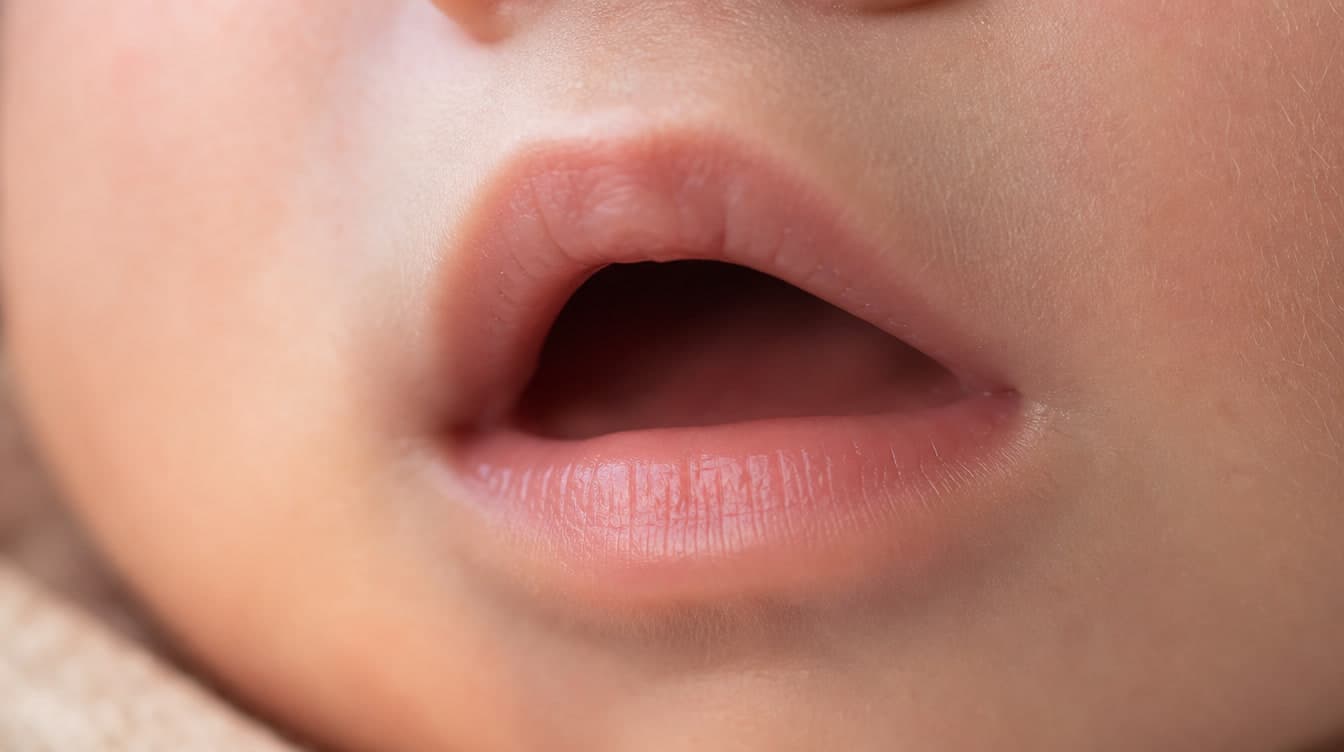 Baby mouth close-up