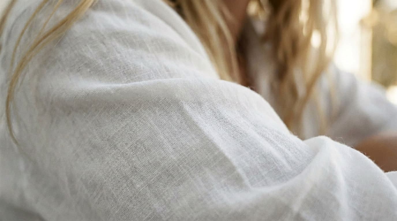 White linen fabric texture